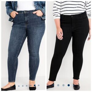 Bundle Old Navy Mid Rise Rockstar Super Skinny Jeans (2) Size 16, 16 Long